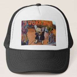 フレンチ・ブルドッグのトラック運転手の帽子 キャップ