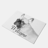 フレンチ・ブルドッグのドア・マット ドアマット (アングル)