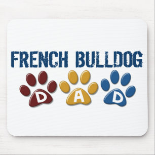 フレンチ・ブルドッグのパパの足のプリント1 マウスパッド