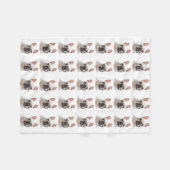 フレンチ・ブルドッグのフリースブランケット フリースブランケット (正面(横))