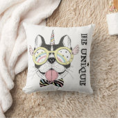 フレンチ・ブルドッグのユニコーン クッション (ブランケット)
