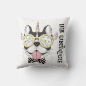 フレンチ・ブルドッグのユニコーン クッション (裏面)
