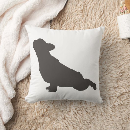 フレンチ・ブルドッグのヨガの姿勢 クッション (ブランケット)