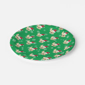 フレンチ・ブルドッグの休日の紙皿 ペーパープレート (アングル)