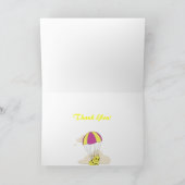 フレンチ・ブルドッグの傘のおもしろいのサンキューカード サンキューカード (内部)