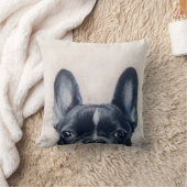 フレンチ・ブルドッグの元の絵画のプリント クッション (ブランケット)