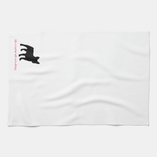 フレンチ・ブルドッグの台所タオル16" x 24" キッチンタオル (横)