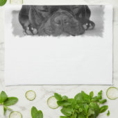 フレンチ・ブルドッグの台所タオル キッチンタオル (折り畳み)