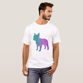 フレンチ・ブルドッグの多幾何学的なグラフィック Tシャツ (正面フル)