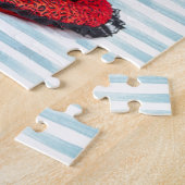 フレンチ・ブルドッグの子犬のポートレート ジグソーパズル (側面)