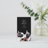 フレンチ・ブルドッグの子犬の名刺 名刺 (スタンド正面)