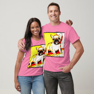 フレンチ・ブルドッグの子犬メンズワイシャツ Tシャツ