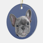 フレンチ・ブルドッグの子犬 セラミックオーナメント (左)