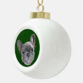 フレンチ・ブルドッグの子犬 セラミックボールオーナメント (右)