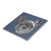 フレンチ・ブルドッグの子犬 タイル (側面)