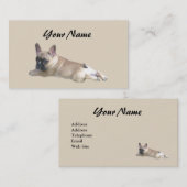 フレンチ・ブルドッグの恋人の名刺 名刺 (正面/裏面)