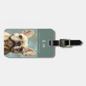 フレンチ・ブルドッグの犬の荷物タグ ラゲッジタグ (正面横)