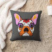 フレンチ・ブルドッグの砂糖のスカルの枕 クッション (ブランケット)