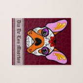 フレンチ・ブルドッグの砂糖のスカル ジグソーパズル (横)