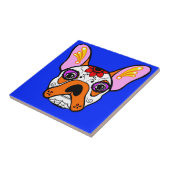 フレンチ・ブルドッグの砂糖のスカル タイル (側面)