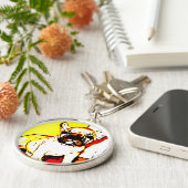 フレンチ・ブルドッグの芸術 キーホルダー (側面)