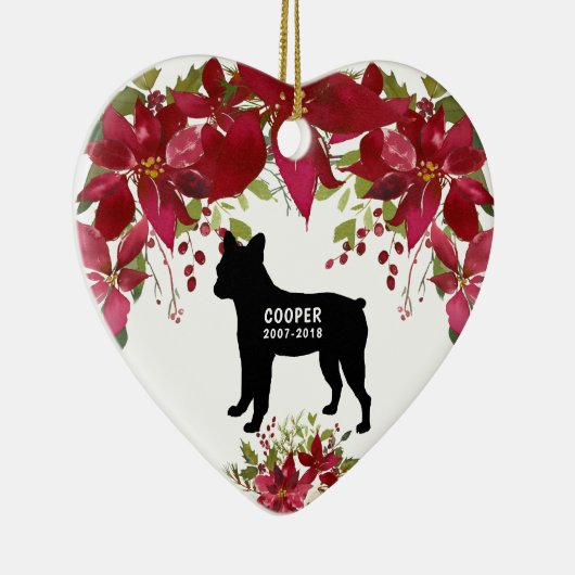 フレンチ・ブルドッグの記念のクリスマスツリーのオーナメント セラミックオーナメント (右)