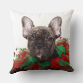 フレンチ・ブルドッグの身に着けているクリスマスつば クッション (裏面)