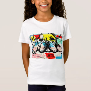 フレンチ・ブルドッグの近代美術のスケッチのTシャツ Tシャツ