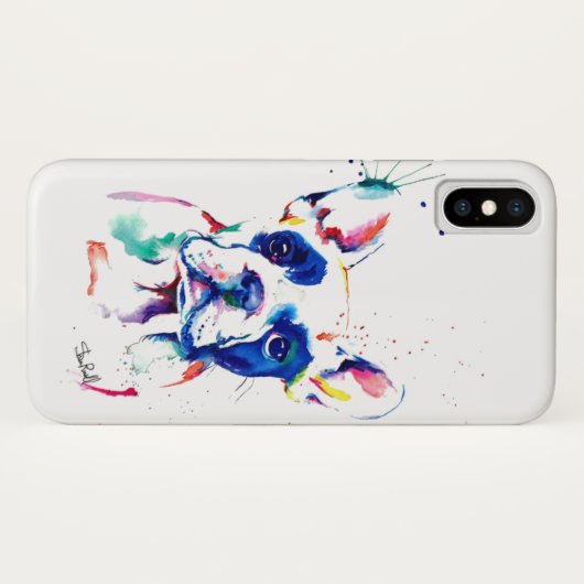 フレンチ・ブルドッグの電話箱 Case-Mate iPhoneケース (裏面(横))