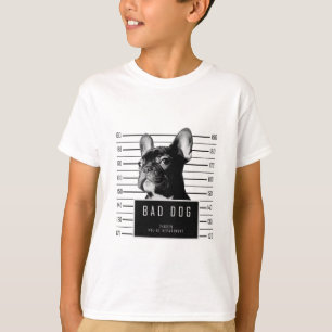 フレンチ・ブルドッグの顔写真のワイシャツ Tシャツ