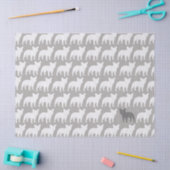 フレンチ・ブルドッグはパターンのシルエットを描きます 薄葉紙 (クラフト)