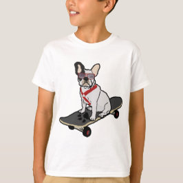 フレンチ・ブルドッグスケートボードをするw/sunglasses Kid'sTee Tシャツ