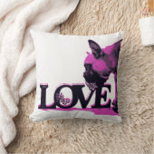 フレンチ・ブルドッグポリエステル装飾用クッション16" x 16" クッション (ブランケット)