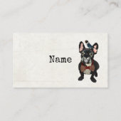 フレンチ・ブルドッグ及び青い鳥の名刺 名刺 (裏面)