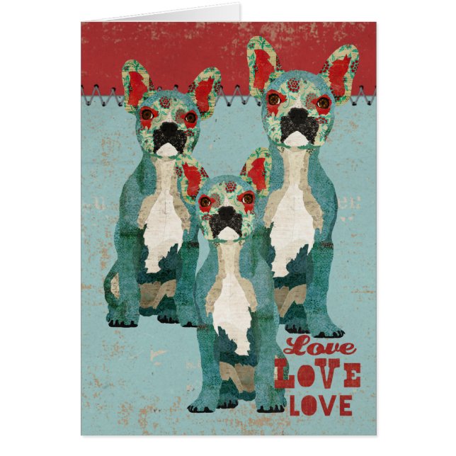 フレンチ・ブルドッグ愛カード (正面)