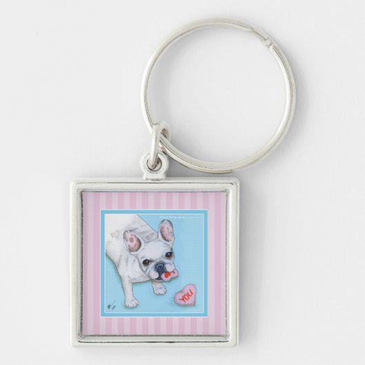 フレンチ・ブルドッグ愛1 キーホルダー (正面)