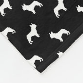 フレンチ・ブルドッグ毛布-犬パターン フリースブランケット (角)