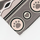 フレンチ・ブルドッグ-パステルの装飾的なパターン フリースブランケット (角)