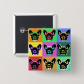 フレンチ・ブルドッグ 缶バッジ (正面&裏面)