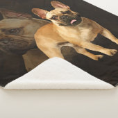 フレンチ・ブルドッグ- Frenchie -ブラウンの格子縞 シェルパブランケット (3/4)