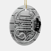 フレンチ・ホルンのオーナメント セラミックオーナメント (右)