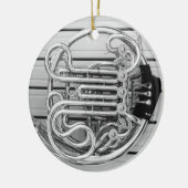 フレンチ・ホルンのオーナメント セラミックオーナメント (左)