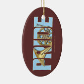 フレンチ・ホルンのプライド セラミックオーナメント (右)