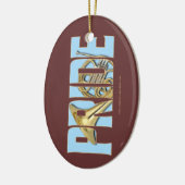 フレンチ・ホルンのプライド セラミックオーナメント (左)