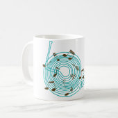 フレンチ・ホルンのマグ コーヒーマグカップ (正面左)