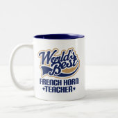 フレンチ・ホルンの先生のギフト ツートーンマグカップ (左)