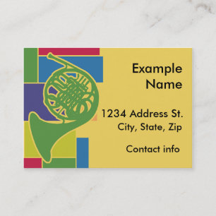 フレンチ・ホルンのColorblocksのプロフィールカード 名刺