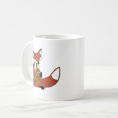 フレンチ・ホルンを遊んでいるキツネ コーヒーマグカップ (正面左)