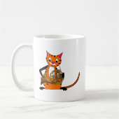 フレンチ・ホルンを遊んでいるトラ コーヒーマグカップ (左)