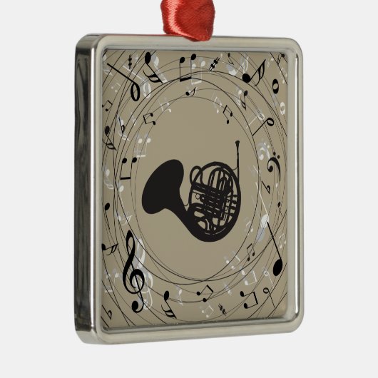 フレンチ・ホルンプレーヤーのオーナメント メタルオーナメント (右)